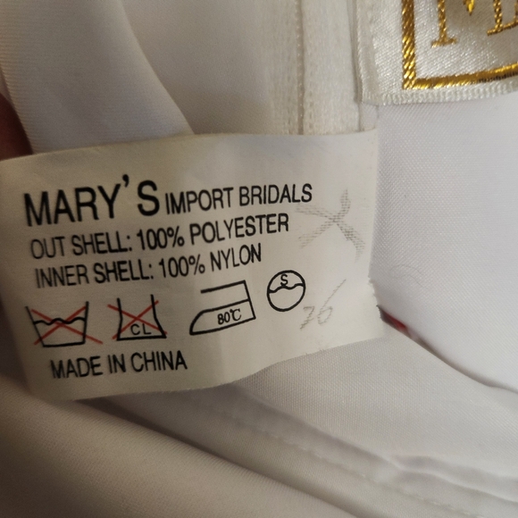 Mary’s Bridal Strapless Embroidered Wedding Gown  Size 12, Ivory Lace & Tulle - Picture 16 of 16